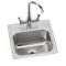 Elkay Elkay Lustertone SS 15 x 15 x 7.1 Single Bowl Top Mount Bar Sink Kit BLR150C - alternate 1